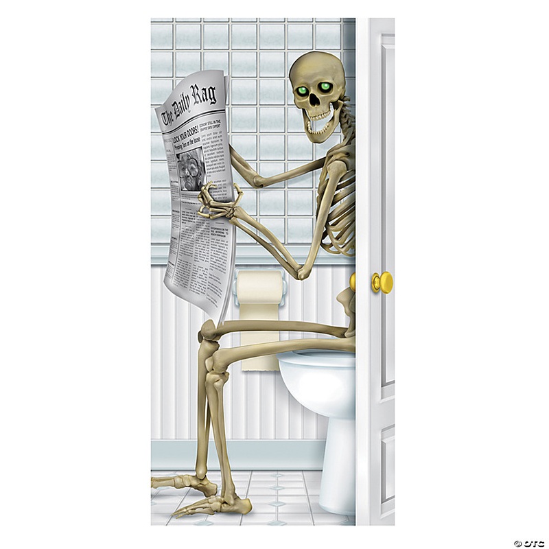 Skeleton Bathroom Door Cover