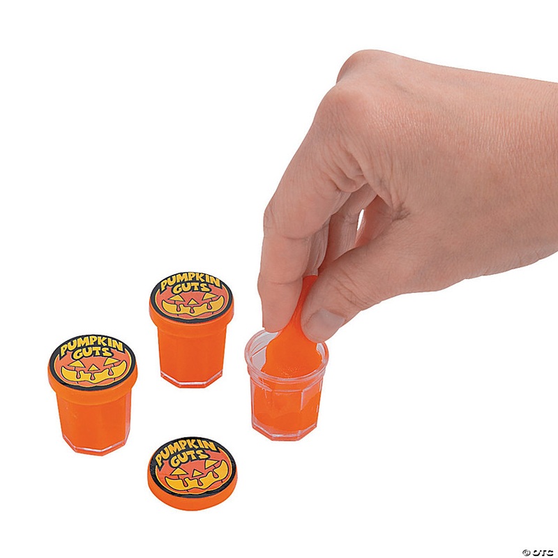 1 1/2 Bulk 48 Pc. Pumpkin Guts Orange Putty in Plastic Containers