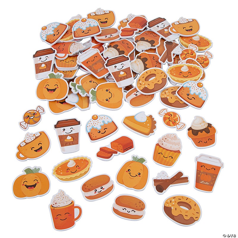 1 1/4 - 2 Bulk 72 Pc. Pumpkin Spice Self-Adhesive Foam Shapes
