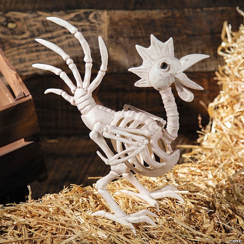 12 1/2 Rooster Skeleton Halloween Tabletop Decoration