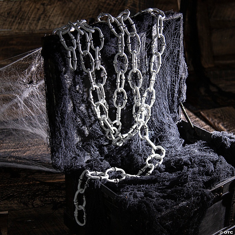 12 Ft. Grey Plastic Bone Link Chain Halloween Decoration