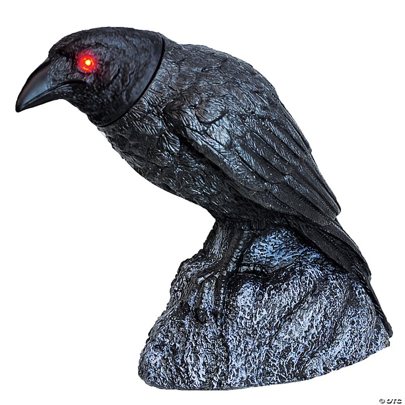 13 Animated Raven with Turning Head & Sounds Halloween Decoration