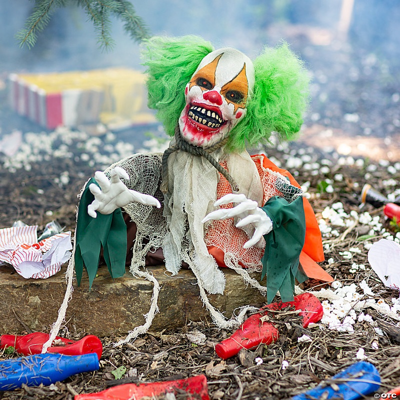 17 Animated Clown Groundbreaker Halloween Decoration