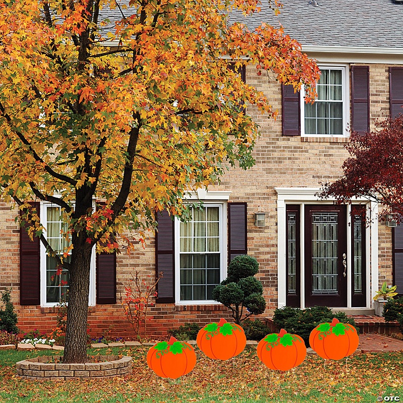 17 x 15 1/4 Pumpkin Yard Signs - 4 Pc.