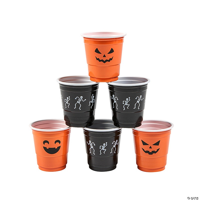 2 oz. Bulk 50 Ct. Halloween Party Disposable Plastic Shot Glasses