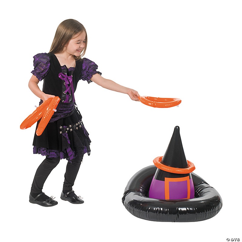 20 x 2 Ft. Inflatable Witch Hat Ring Toss Vinyl Halloween Game