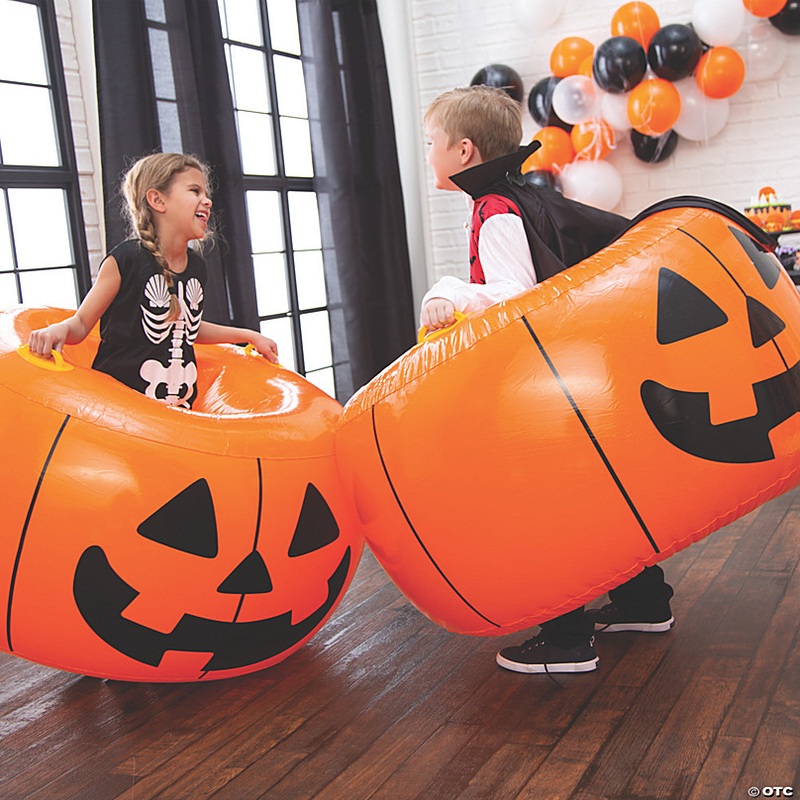 40 x 22  Bright Orange 2-Pc. Pumpkin Inflatable Body Bopper Set