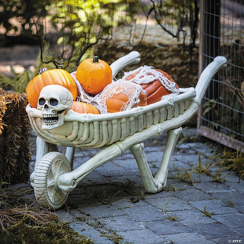 48 3/4 Skeleton Wheelbarrow Halloween Decoration