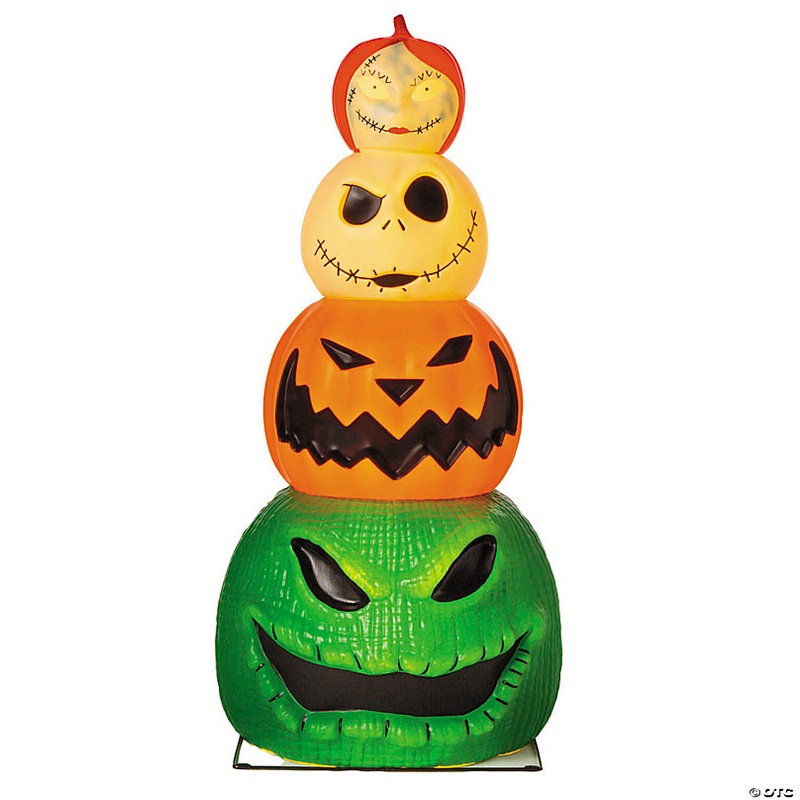 49 Light-Up The Nightmare Before Christmas Character Pumpkin Stack Halloween Decoration