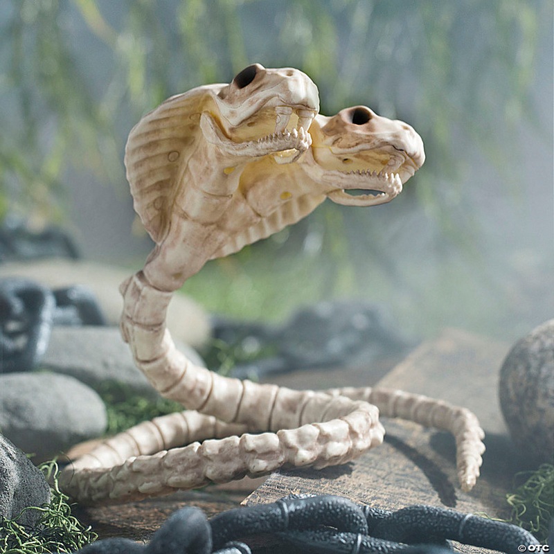 5 1/2 Two-Headed Cobra Snake Skeleton Halloween Decoration