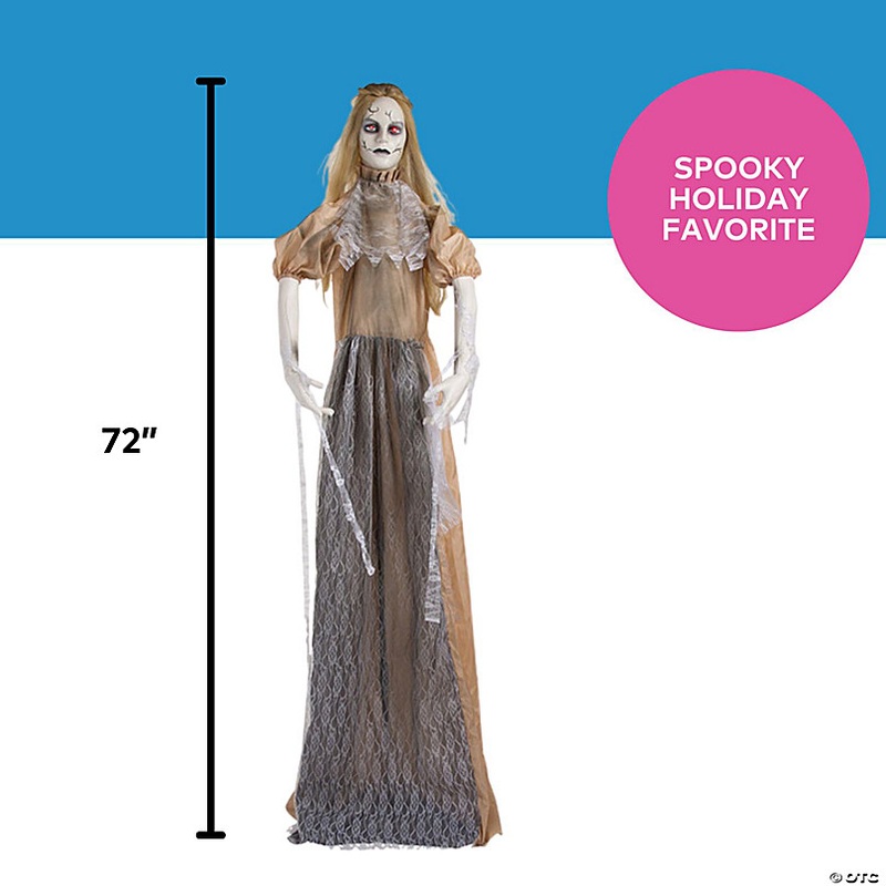 6 Ft. Animated Zombie Bride Halloween Outdoor Yard Decoration