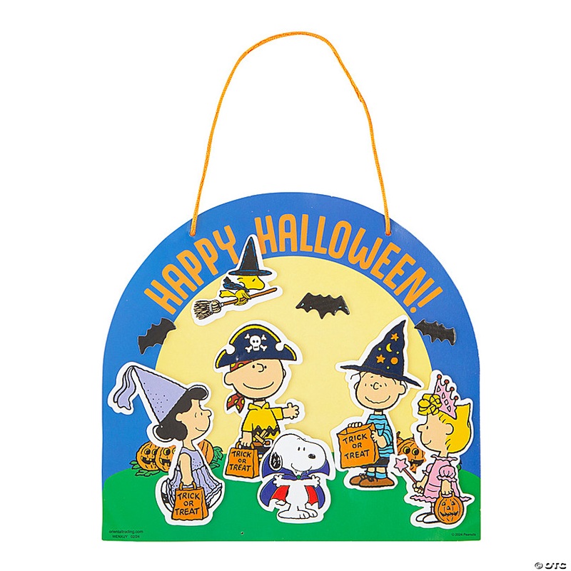 8 x 7 1/4 Peanuts Halloween Costumes Sign Craft Kit - Makes 12