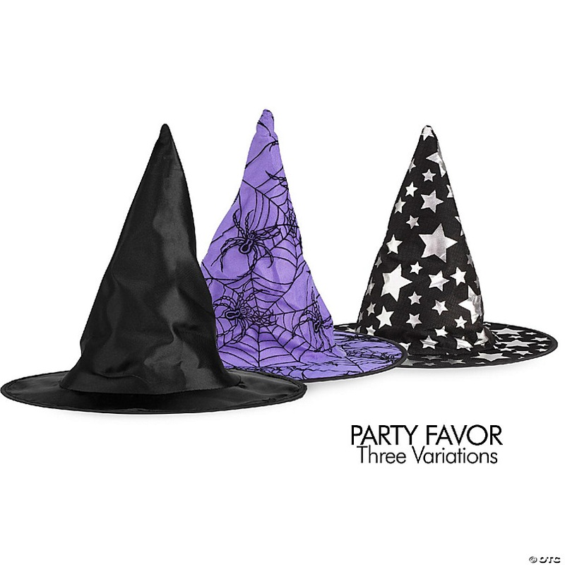Big Mo's Toys Halloween Witch Hats Costumes for Kids  Varied Designs 10 Pack