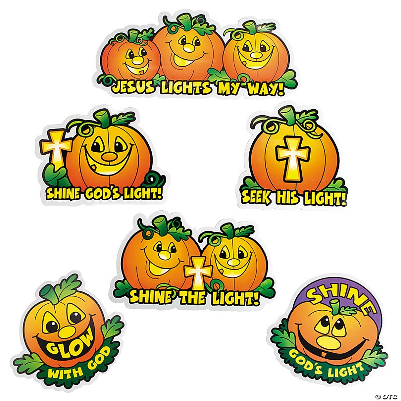 Christian Pumpkin Cutouts - 6 Pc.