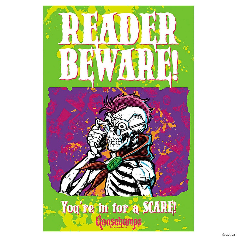Goosebumps Reader Beware Metal Sign Halloween Decoration