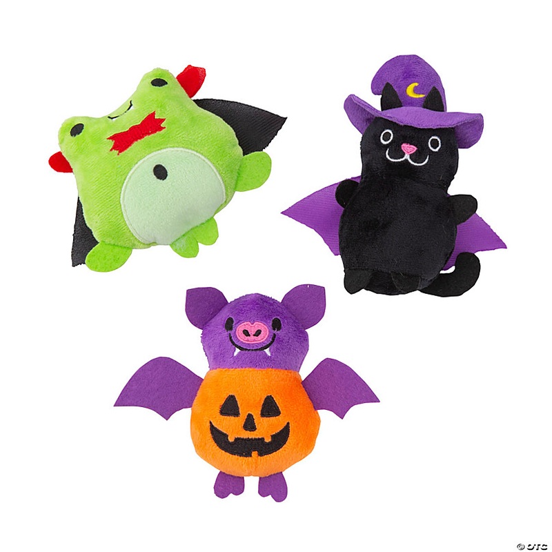 Halloween Stuffed Animal Characters in Costumes - 12 Pc.