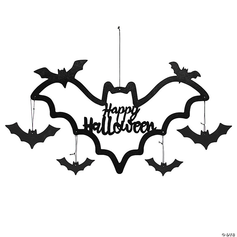 Happy Halloween Bat Wreath