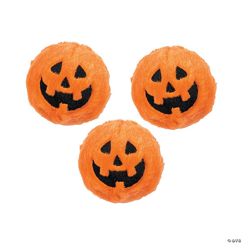 Mini Halloween Jack-O-Lantern Bouncy Balls - 12 Pc.