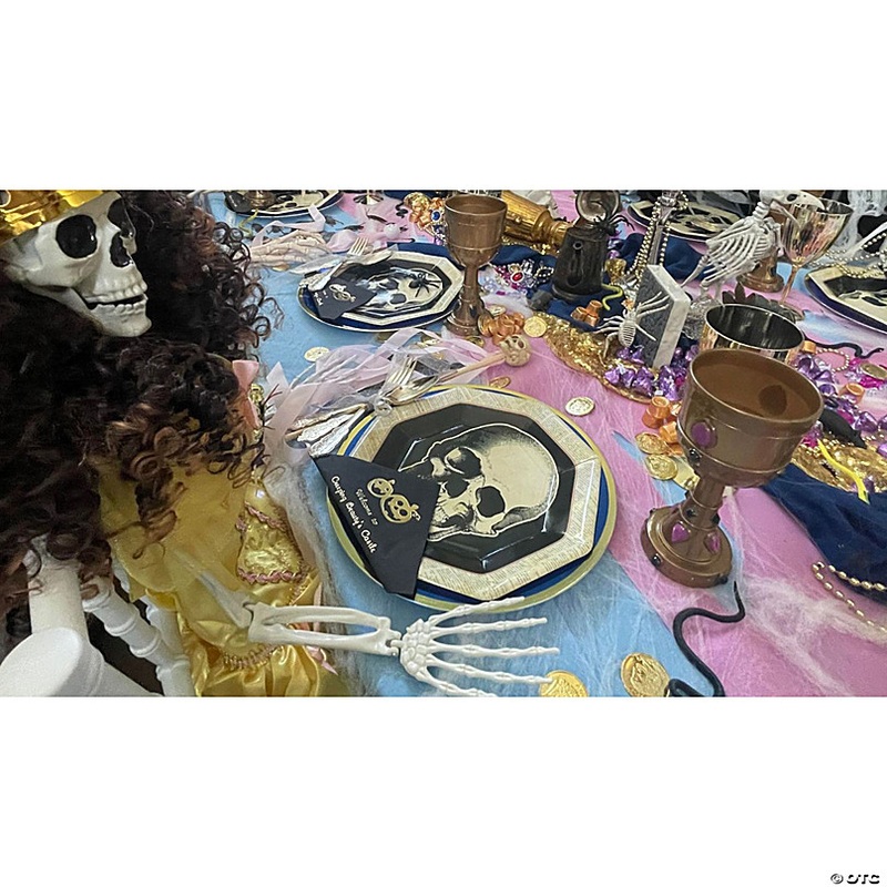 Skull Vintage Halloween Paper Dinner Plates - 8 Ct.