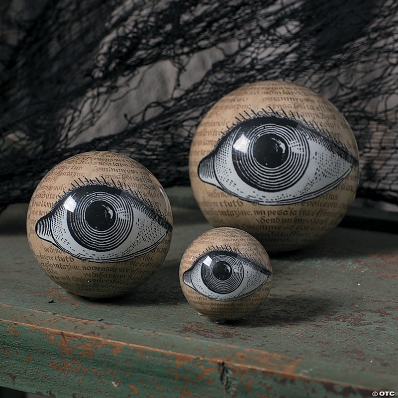 1 1/2 - 3 1/2 Styrofoam Eyeball Orbs Halloween Decorations