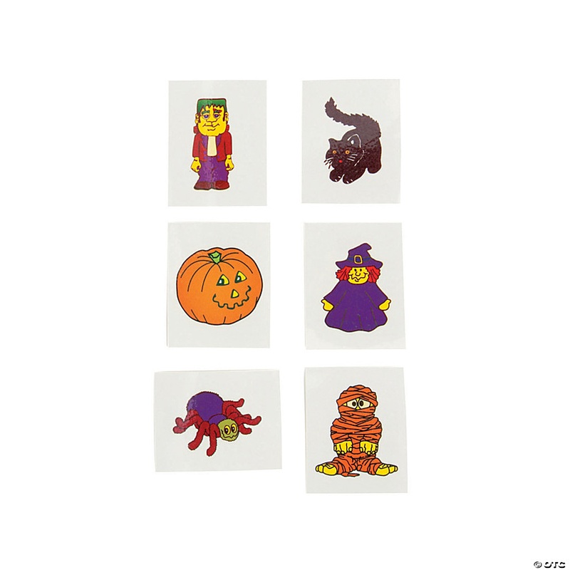 1 1/2 Bulk 72 Pc. Halloween Glow-in-the-Dark Temporary Tattoos