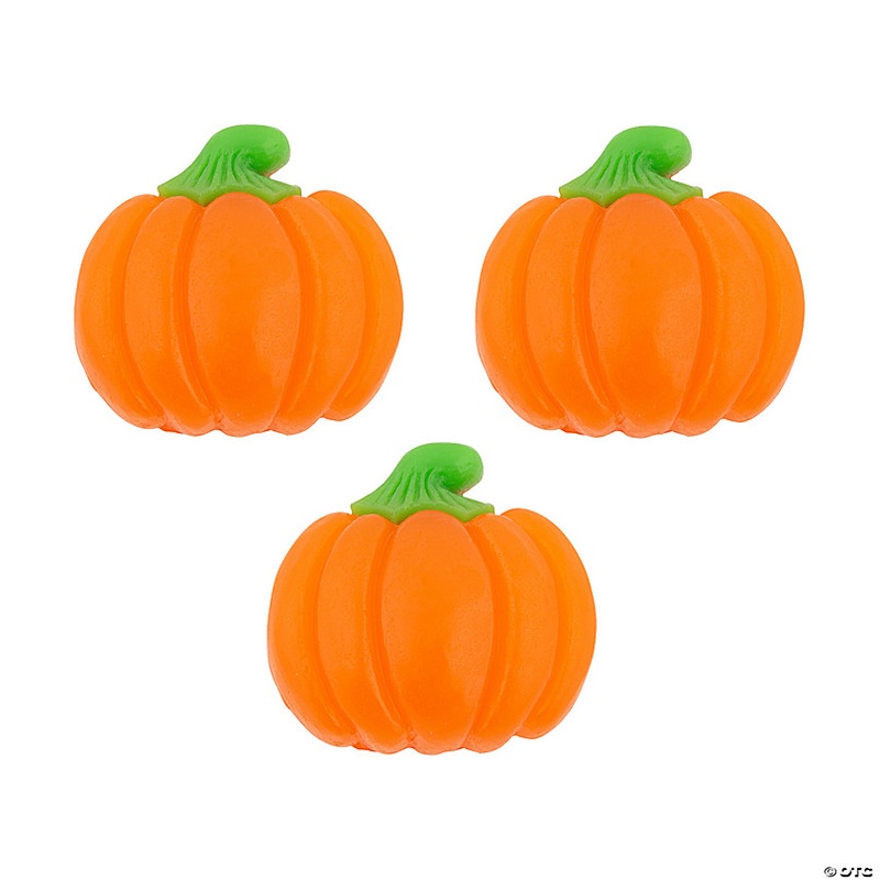 1 lb. Pumpkin-Shaped Orange Fruit Gummy Candy - 38 Pc.