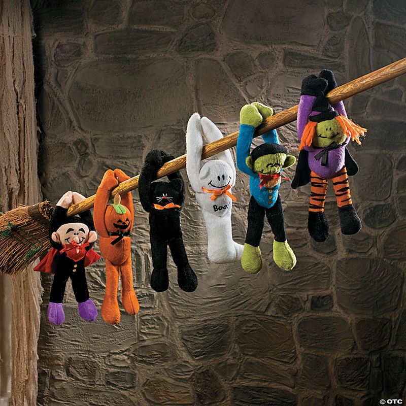 10 3/4 - 12 Bulk 72 Pc. Long Arm Halloween Stuffed Characters