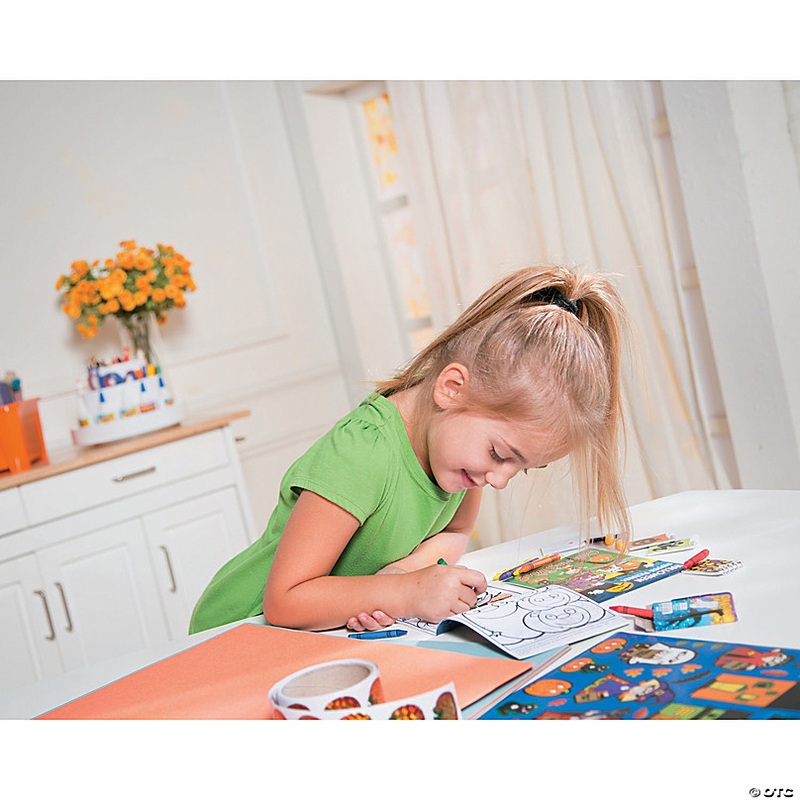 2 3/4 6-Color Ghost Pumpkin Patch Halloween Crayons - 24 Boxes