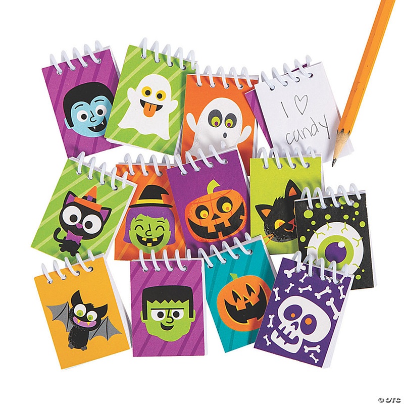 2 Bulk 144 Pc. Mini Halloween Character Spiral Notepad Assortment