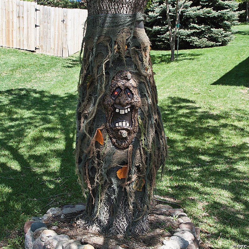 23 x 42 Tree Ghost with Light-Up Eyes Halloween Outdoor Decoration