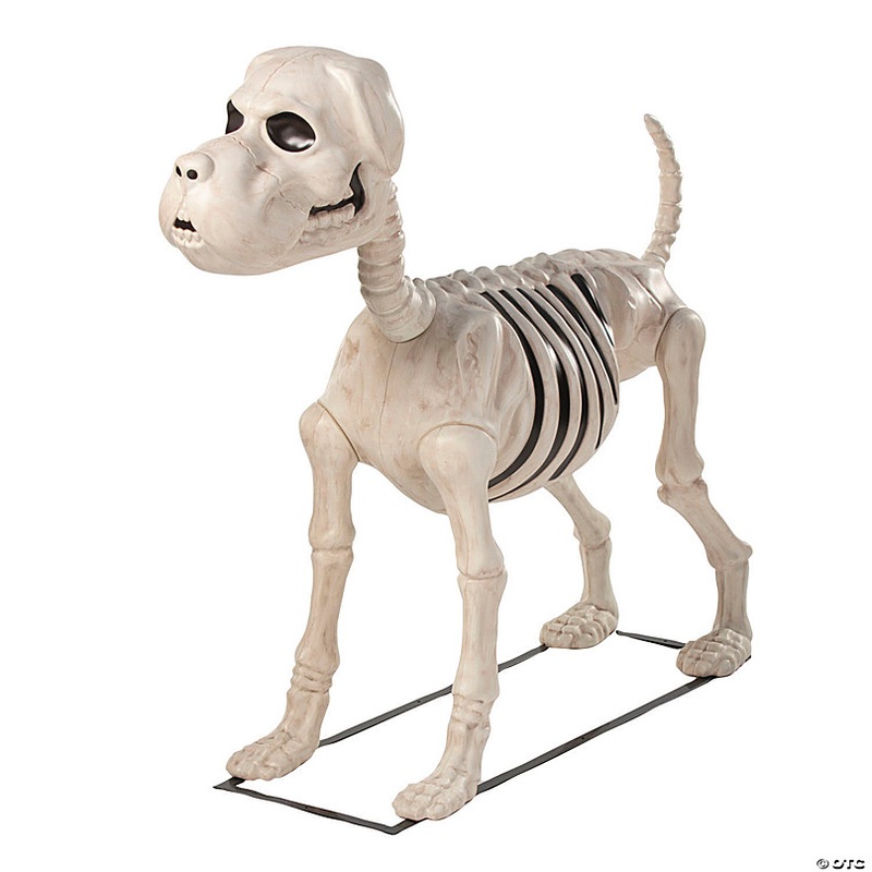 4 Ft. Standing Dog Skeleton Halloween Decoration