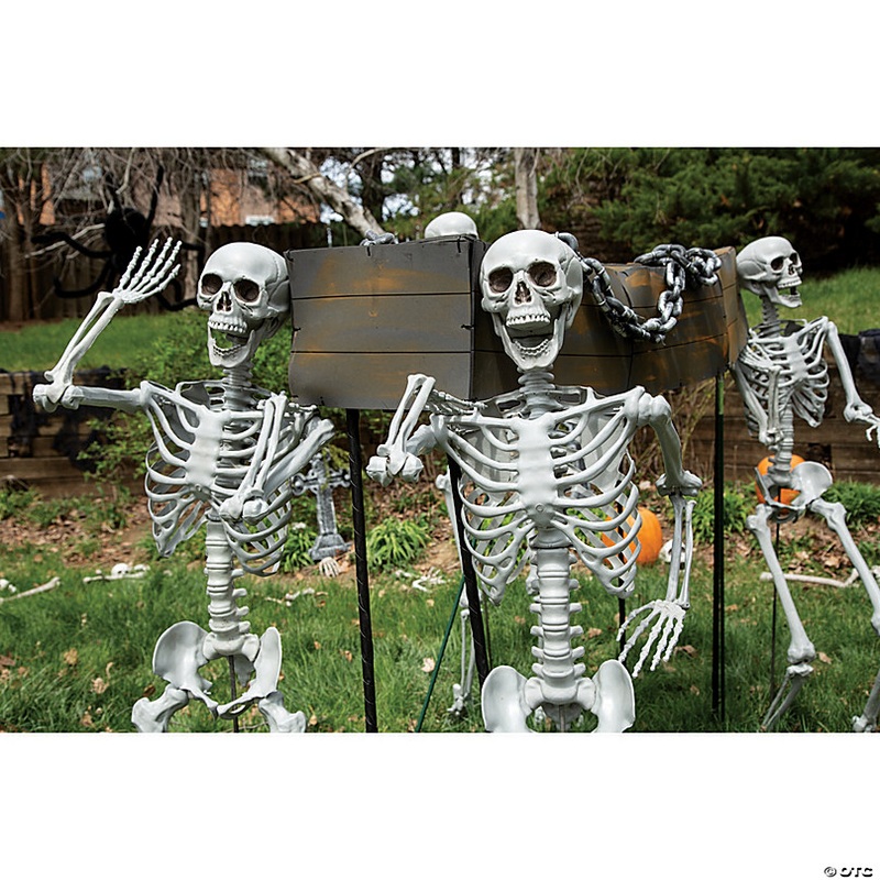 5 Ft. Life Size Posable Skeleton Halloween Decorations - 4 Pc.