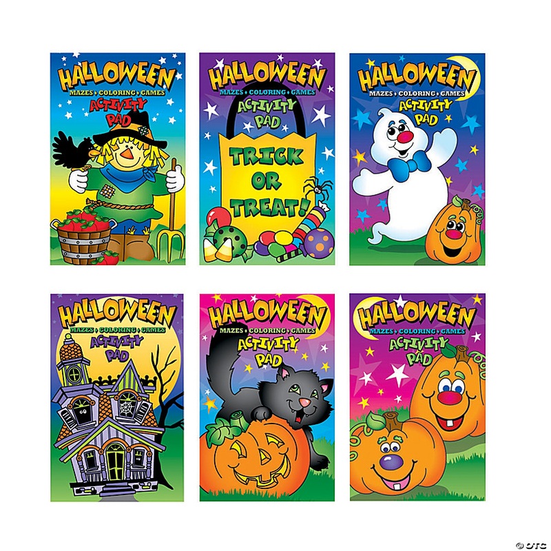 5 x 7 Halloween Classic Coloring & Activity Paper Pads - 12 Pc.