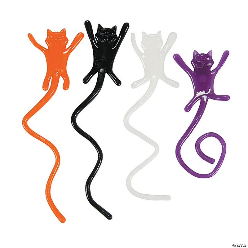 8 Bulk 72 Pc. Halloween Sticky Vinyl Cat Splat Toys