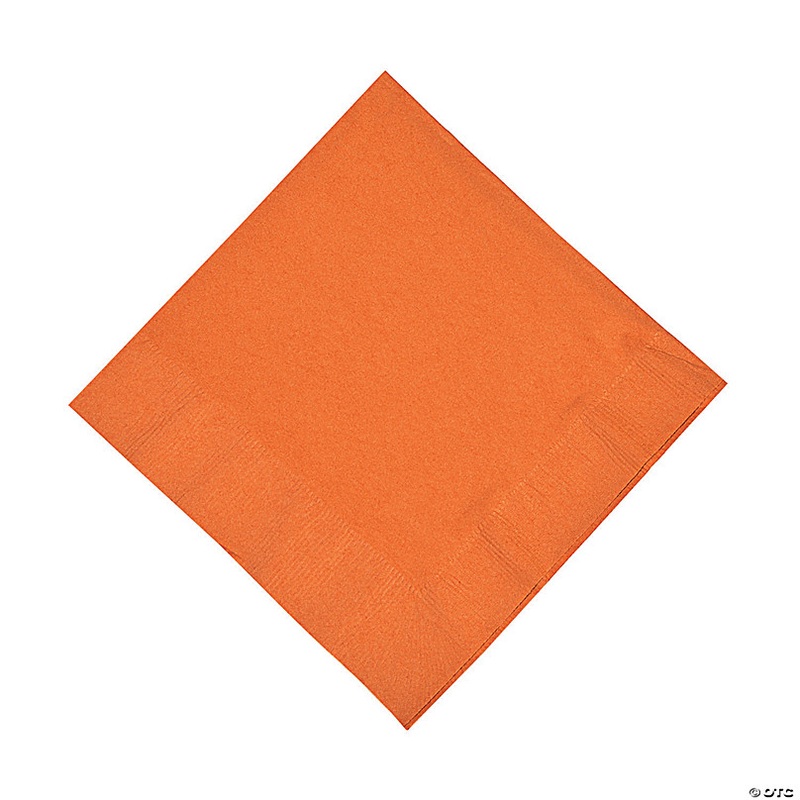 Bulk  50 Pc. Pumpkin Spice Orange Luncheon Napkins