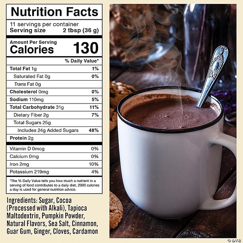 Castle Kitchen Pumpkin Spice Hot Chocolate (14 oz)-Dairy Free, Vegan Hot Cocoa Mix made -No Artificial Sweeteners