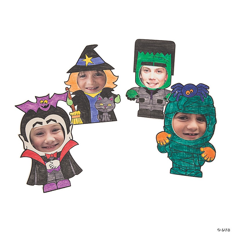 Color Your Own Halloween Picture Frames - 12 Pc.