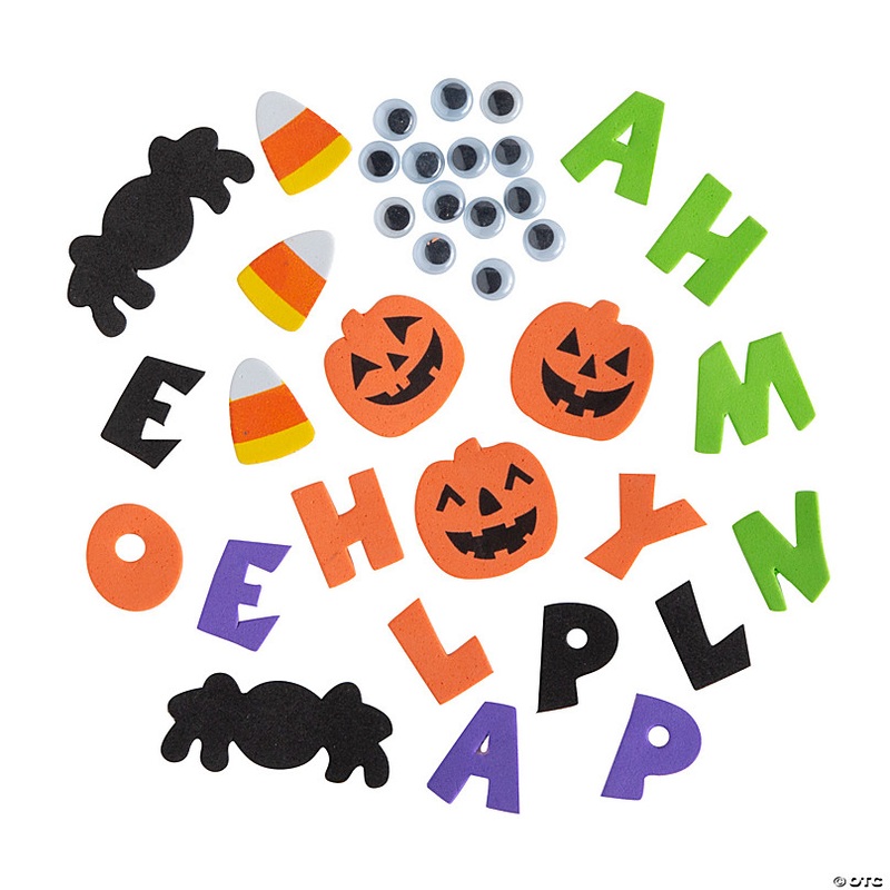 Happy Halloween Pumpkin Decorating Craft Kit - Makes 12