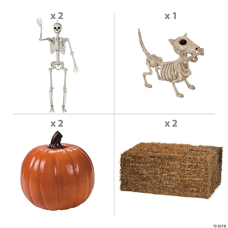 Neighborly Skeletons with Dog Hallloween Decorating Kit - 7 Pc.