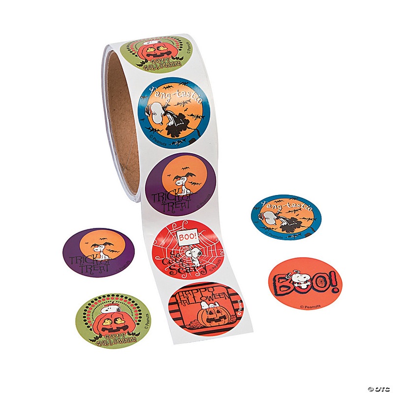Peanuts Halloween Sticker Roll - 100 Pc.