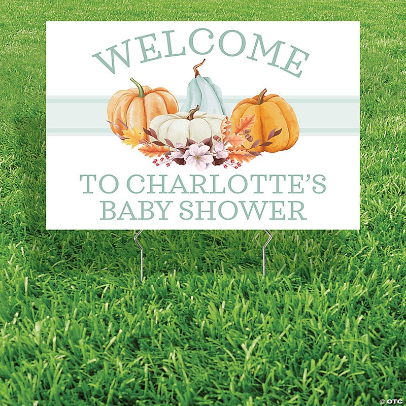 Personalized 24 x 16 Modern Pumpkin Yard Sign