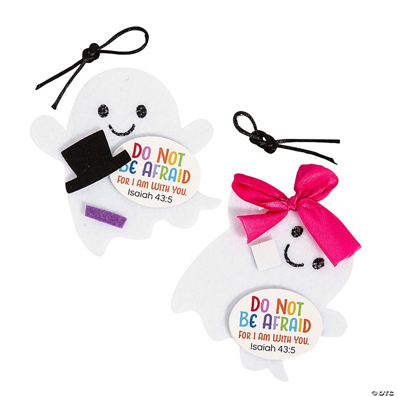 Religious Halloween Ghost Ornament Craft Kit - Makes 12