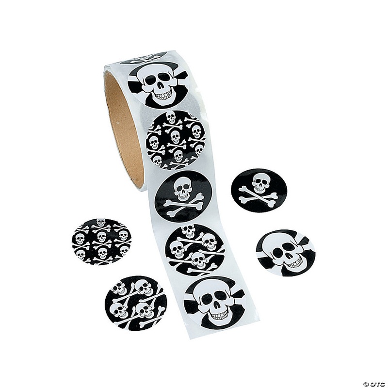 Skull Sticker Roll - 100 Pc.