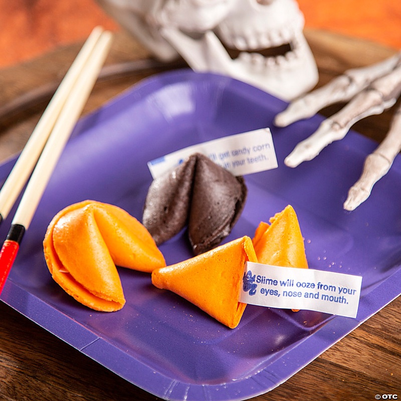 12 oz. Halloween Orange & Black Wrapped Fortune Cookies - 50 Pc.