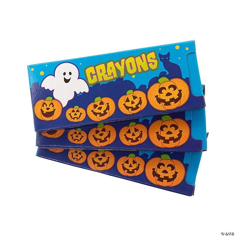 2 1/2 Bulk 48 Boxes of Halloween Crayons - 4 Colors per Box
