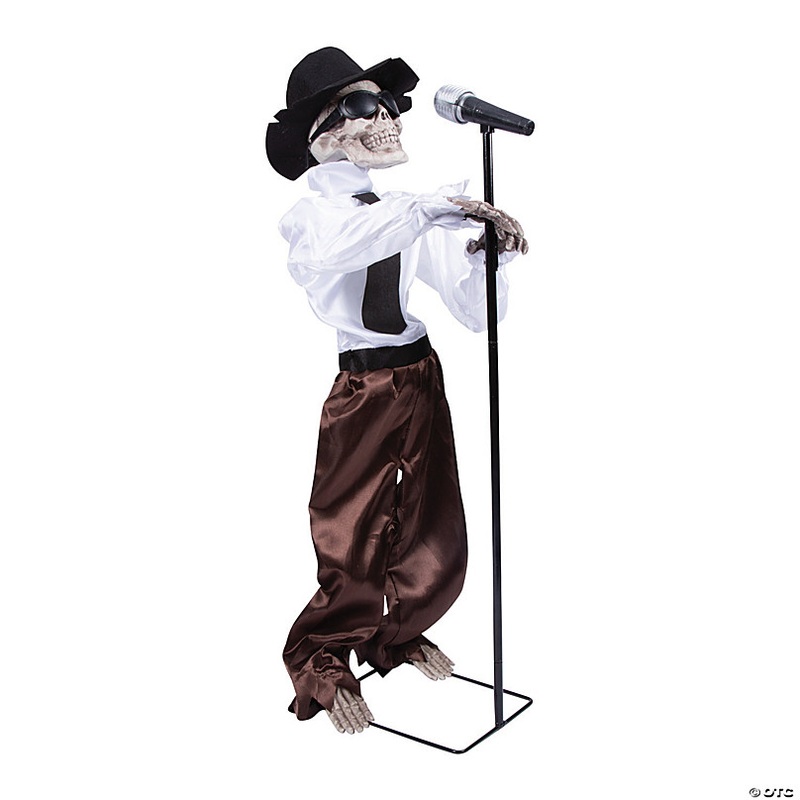 3 Ft. Animated Standing Singing Skeleton Halloween Decoration