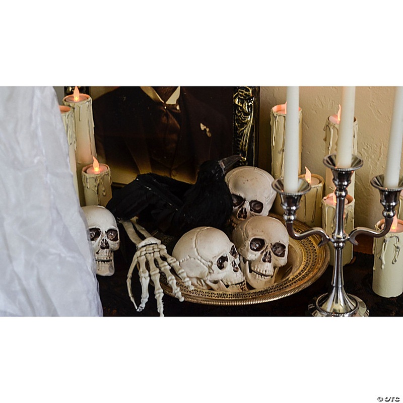 Bag of Skulls Halloween Decorations - 12 Pc.